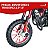 Mini Moto Cross Dirt Bike 49cc Vermelha A Gasolina Com Partida Elétrica Freios A Disco E Transmissão Cvt - Imagem 4