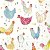 Guardanapo Unitario para Decoupage - JOLLY HENS - Imagem 1