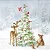 Guardanapo Unitario para Decoupage - FRIENDS IN SNOW - Imagem 1