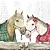 Guardanapo Unitario para Decoupage - WINTER HORSES - Imagem 1