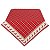 Toalha de Mesa Red Beige Diamond and Deer 100x100 cm - Imagem 1