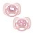 Kit 2 Chupeta para Bebê Ursinho Rosa Comfort Tamanho 2 Buba - Imagem 1