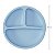 Kit Refeição Pratinho Ventosa Babador Colher Silicone Buba Azul - Imagem 2