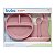 Kit Refeição Pratinho Ventosa Babador Colher Silicone Buba Rosa - Imagem 10