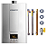 Aquecedor De Água A Gás Lorenzetti Lz 1600 De Inox Gn E Kit - Imagem 1
