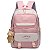 Mochila Feminina Estilo Coreana com Ursinho - Imagem 17