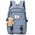 Mochila Feminina Escolar Grande Versão Coreana/Japonesa Antifurto Impermeável com Ursinho (6261) - Imagem 13