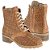 Bota Feminina Couro Tressê Cano Médio Montaria Forrada - Imagem 4