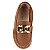 Mocassim Feminino Couro Natural Legítimo Enfeite Dourado Confortável - Imagem 3