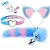 Kit Raposa Bicolor Tiara Grampos Seios Gargantilha Sexy Import - Imagem 1