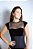 Collant Velvet com Manga Copinho - Preto - Imagem 1