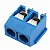 BORNE KRE 2 VIAS MINI DE PARAFUSO 5.08MM KF-301 AZUL - Imagem 1