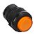 CHAVE BOTÃO C/TRAVA C/ NEON R16-503 4T LARANJA - Imagem 2