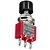 CHAVE PUSH BUTTON DS-612 SEM TRAVA PRETA - Imagem 1