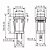 CHAVE PUSH BUTTON DS-429 ROXA 2T COM TRAVA - Imagem 2