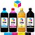 Kit Tinta Compatível Epson 664 Ciano + 664 Magenta + 664 Amarelo + 664 Preto | 1 Litro | L 200 L 375 L 220 L 110 L 355 L 555 L 455 L 365 - Imagem 1