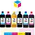 Kit Tinta Compatível Epson 673 Ciano + 673 Magenta + 673 Amarelo + 673 Preto + 673 Ciano Claro + 673 Magenta Claro | 1 Litro | L 800 L 810 L 805 L 1800 - Imagem 1