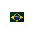 Patch Emborrachado Bandeira do Brasil 8x5,5cm Colorida com Velcro - Imagem 1