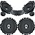 Kit Falante Hertz 2 vias Dsk170 Portas Dianteiras 6 Polegadas + Dcx170 Traseiras 6 Polegadas 260w Rms - Imagem 1