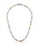 Colar Riviera 3 Pontas Colorida Banhada a Ródio Branco 40cm - Imagem 1