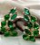 Brinco Ear Cuff Luxo Verde Esmeralda e Turmalina Banhado Ouro 18k - Imagem 1