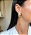 Brinco Gota Dourada Elegance M Banhada em Ouro 18k - Imagem 6