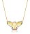 Colar Espírito Santo 40cm Zircônias Coloridas Folheado a Ouro18k - Imagem 3