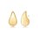 Brinco Gota Dourada Bold M Banhado em Ouro 18k - Imagem 1