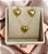 Conjunto Coração Dourado Liso Banhado a Ouro 18k - Imagem 1