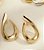 Brinco Dourado Curve Banhado em Ouro 18K - Imagem 2