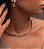 Choker Aro Ondulado Banhado a Ródio Branco - Imagem 1