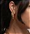 Brinco de Argola Curve G Banhada a Ouro 18k - Imagem 2
