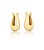 Brinco de Argola Curve G Banhada a Ouro 18k - Imagem 1