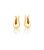 Brinco de Argola Curve M Banhada a Ouro 18k - Imagem 1