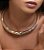 Choker Luxo Aro Martelado Mix Banhos - Imagem 1