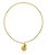 Choker Dourada Aro Esfera Banhada em Ouro 18k - Imagem 1