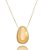 Colar Longo Com Pingente Oval Banhando a Ouro 18K - Imagem 4