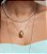 Colar Curto com Pingente Oval Banhado a Ouro 18k - Imagem 1