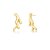 Brinco Curvo Liso Banho Ouro18k - Imagem 1