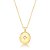 Colar Pingente Oval Banho Ouro 18k - Imagem 1