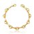 Pulseira Elos Intercalados Banho Ouro 18k - Imagem 1