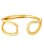 Bracelete Vazado Com Zircônias Banho Ouro - Imagem 1