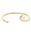Bracelete Pérola Shell Curvo Banho Ouro 18k - Imagem 1