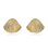 Brinco Leque Plinssado Banho Ouro 18k - Imagem 4