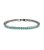 Pulseira Riviera Zircônias Turmalina Ródio Branco 3 Pontas - Imagem 1