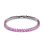 Pulseira Riviera Zircônias Rosa Ródio Branco 3 Pontas - Imagem 1