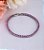 Pulseira Riviera Zircônias Rosa Ródio Branco 3 Pontas - Imagem 3