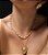 Conjunto Brinco e Colar Gota Pérola Banho Ouro 18k - Imagem 2