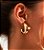 Brinco Argola Pérola Shell Banhado Ouro 18k - Imagem 2