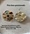 Brinco Chapa Turquesa e Marrom Banhado Ouro 18k - Imagem 3